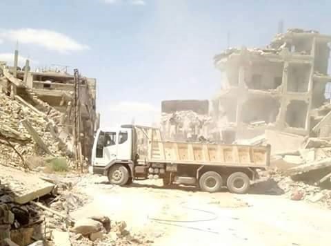 البدء بإعادة تأهيل الخدمات وإزالة الركام في السبينة تمهيداً لعودة الأهالي