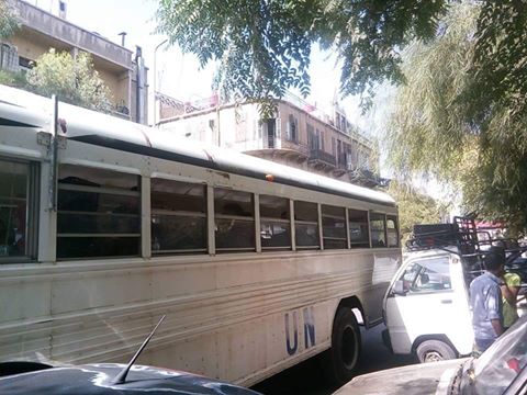 عودة طلاب الشهادة الثانوية إلى مخيم اليرموك 