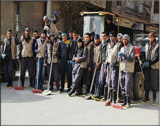 جفرا تستمر بتقديم خدماتها لأهالي مخيم اليرموك النازحين إلى البلدات المجاورة