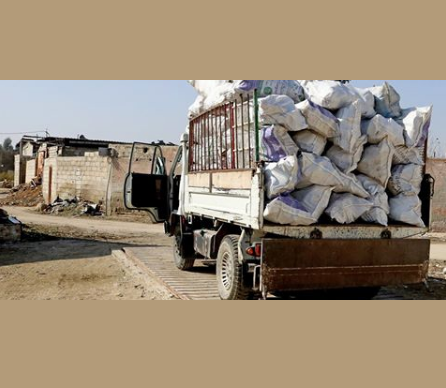 هيئة فلسطين الخيرية توزع مادة الحطب على عدد من العائلات والمساجد جنوب دمشق