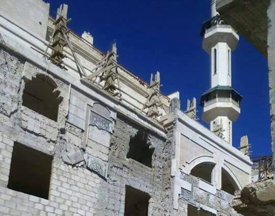 استمرار ترميم مجمع الهدى في مخيم خان الشيح 