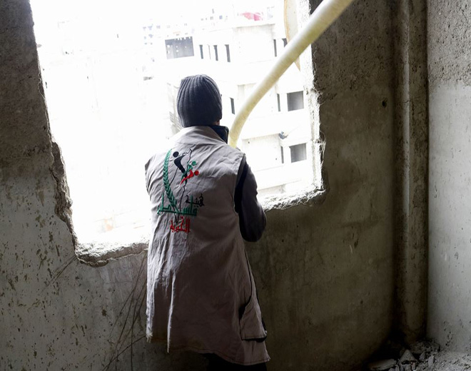 فلسطين الخيرية" تواصل عملها لتأمين المياه للاجئين الفلسطينيين جنوب دمشق