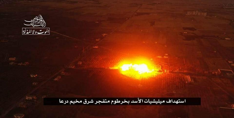 اشتباكات ليلية عنيفة في محيط مخيم درعا للاجئين الفلسطينيين جنوب سورية 