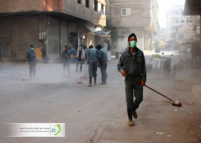 جفرا تواصل تقديم خدماتها للعائلات النازحة من مخيّم اليرموك