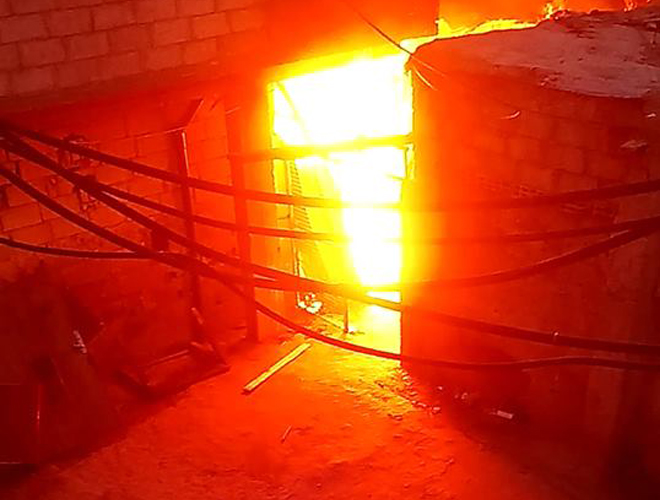 اندلاع حريق في منشرة خشب بمخيم جرمانا