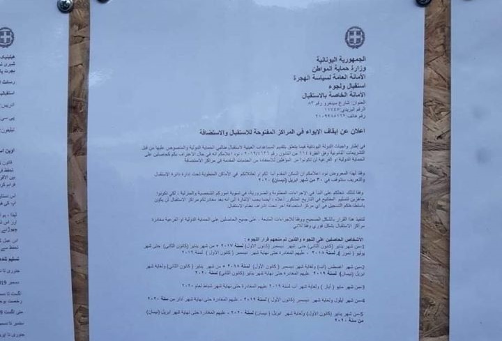 قرار جديد يهدد مئات الفلسطينيين في اليونان بالتشرد