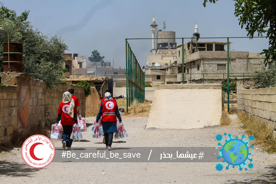 الهلال الأحمر الفلسطيني يزور مخيم خان الشيح لأول مرة