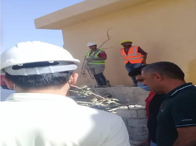 وفد من الصليب الأحمر يزور مخيم حندرات في حلب 