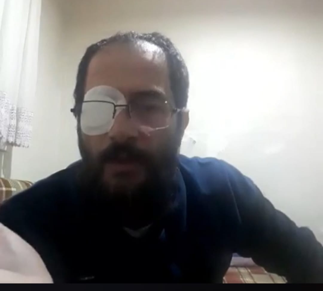 لاجئ فلسطيني يناشد لعلاج عينه في تركيا