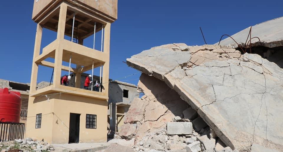 تزويد مخيم حندرات بماء الشرب بعد إعادة تأهيل المضخة