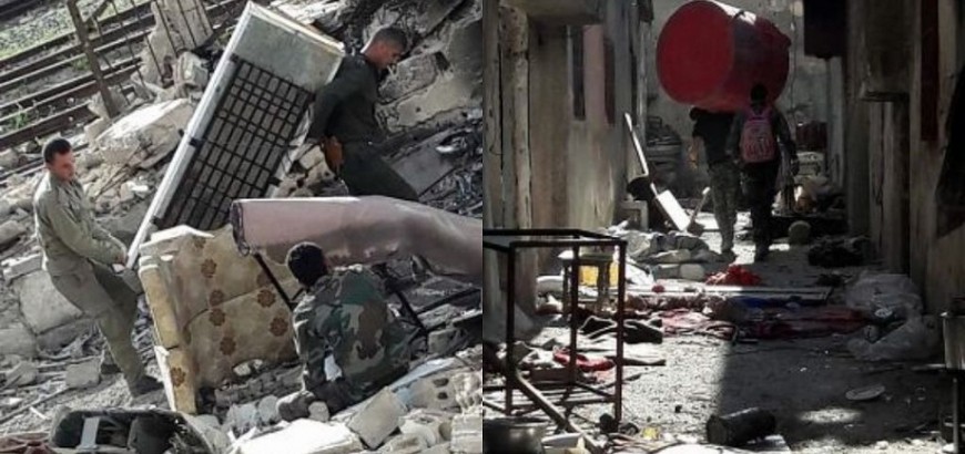 استمرار عمليات التعفيش في حي "الحجر الأسود"