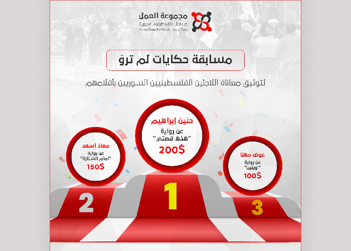 مجموعة العمل تعلن أسماء الفائزين بمسابقة حكايات لم ترو 