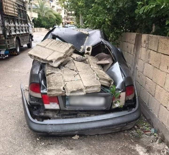 مخيم الرمل.. أضرار مادية بعد عاصفة غير مسبوقة