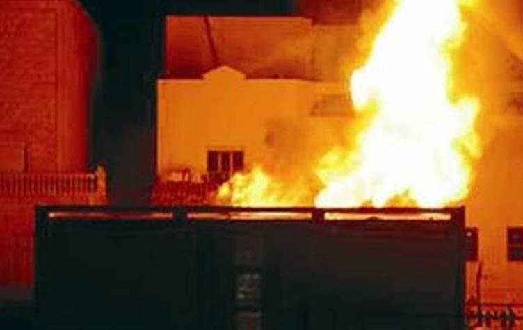 إحتراق محول كهربائي في مخيم خان دنون