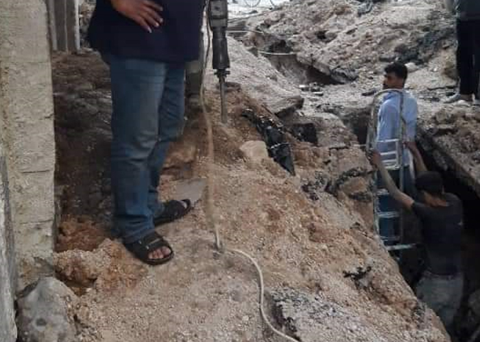 بعد عشرات الشكاوى. مشروع لمد خط مياه وصرف صحي في مخيم جرمانا