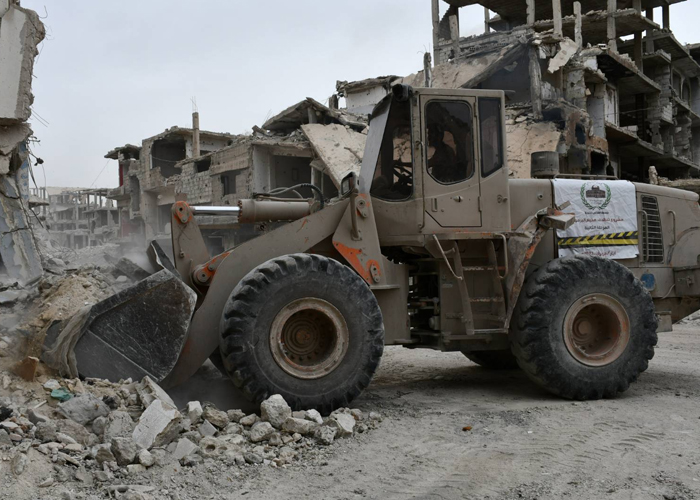 جمعية القدس تعلن انتهاء أعمال إزالة الأنقاض من حي 8 آذار بمخيم اليرموك