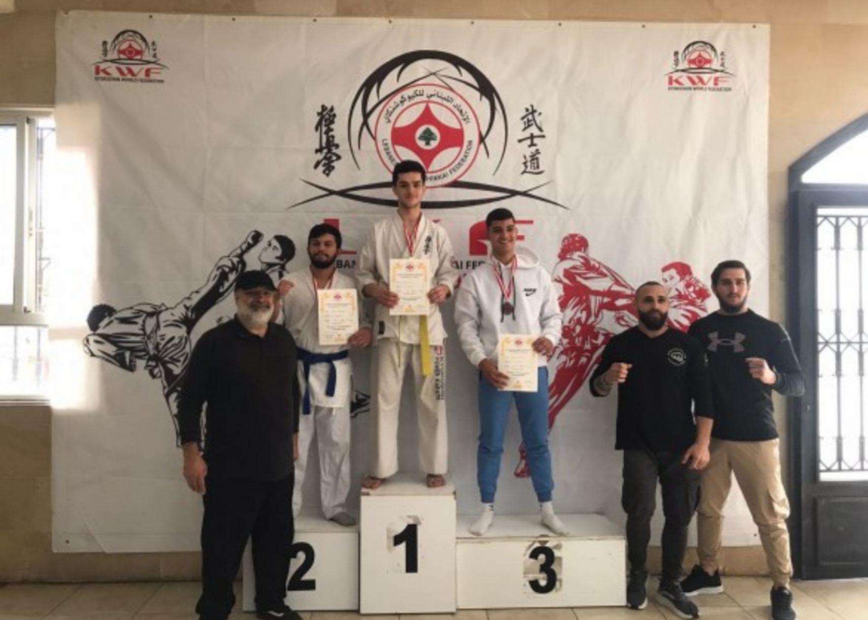 فلسطيني سوري يتوج بلقب بطولة لبنان للكيوكوشنكاي