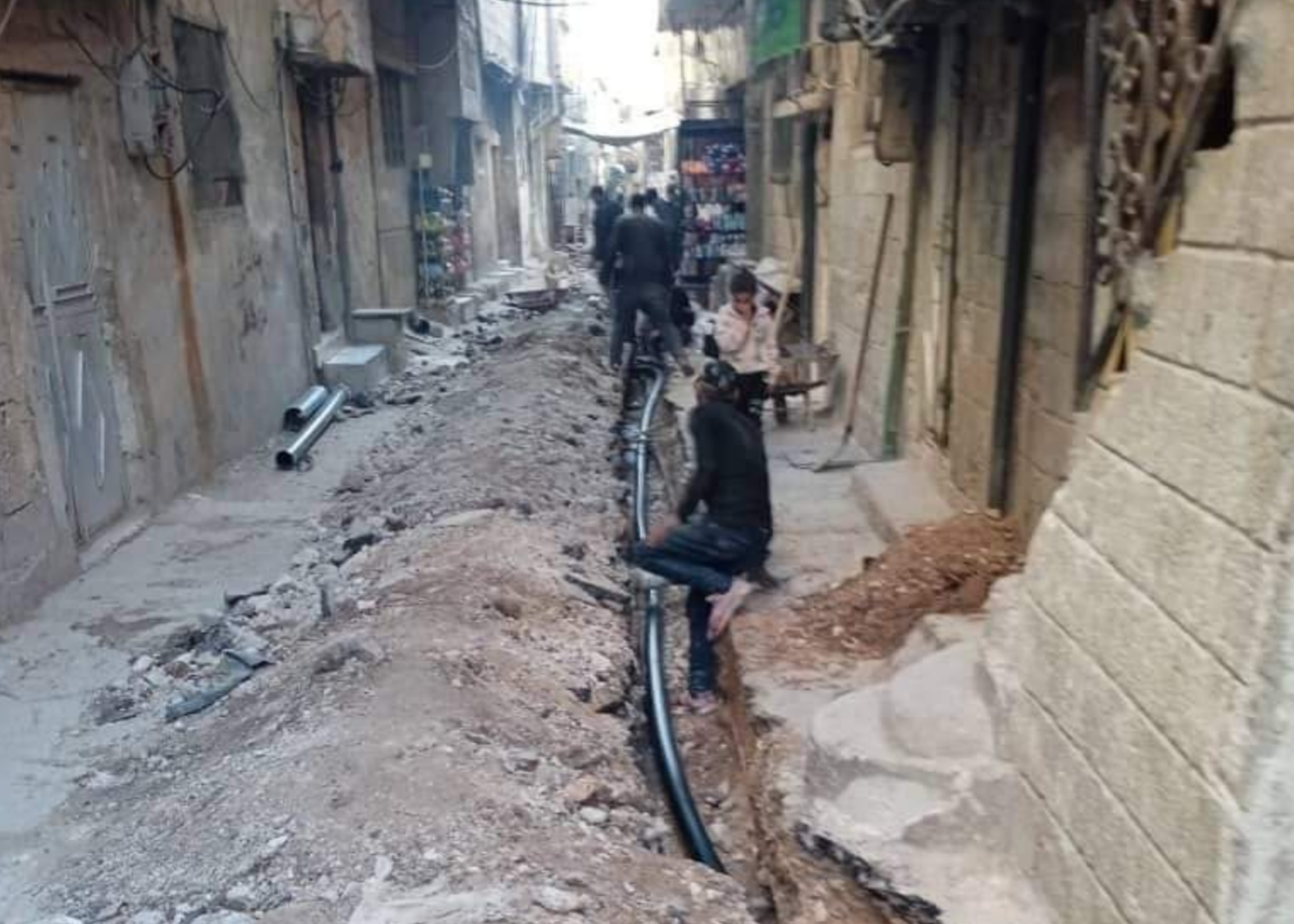 البدء بتحديث شبكات المياه في مخيم جرمانا للاجئين الفلسطينيين