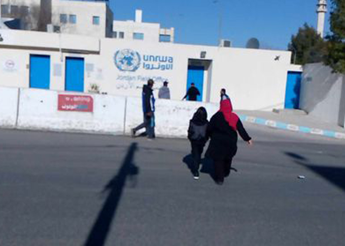 اعتصام لفلسطينيي سوريا أمام مكتب الأونروا في عمّان 