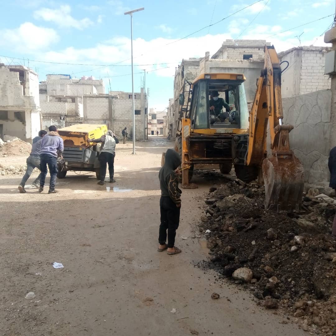 البدء بمشروع إمداد المياه لمخيم درعا الجنوبي