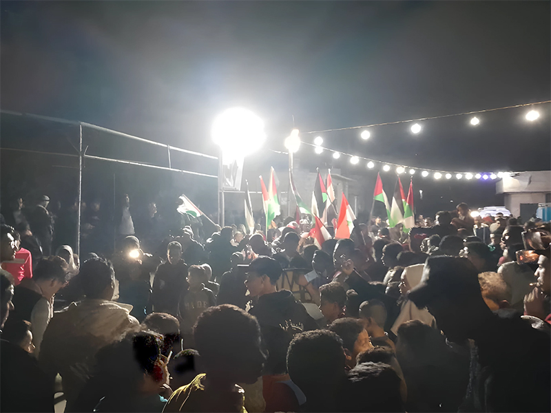 مخيم جرمانا.. مسيرة حاشدة نصرة لأهل غزة وللمطالبة بوقف العدوان  