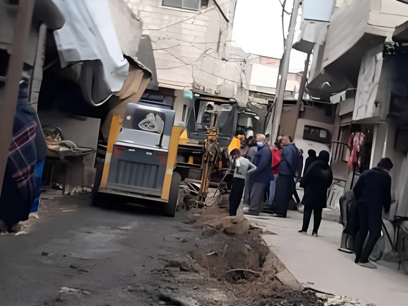 مخيم جرمانا.. البدء بصيانة وإعادة تأهيل شبكة الصرف الصحي 