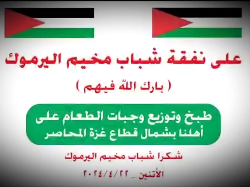 ناشطون من مخيم اليرموك يطلقون مبادرة إنسانية لدعم أهلهم في غزة 