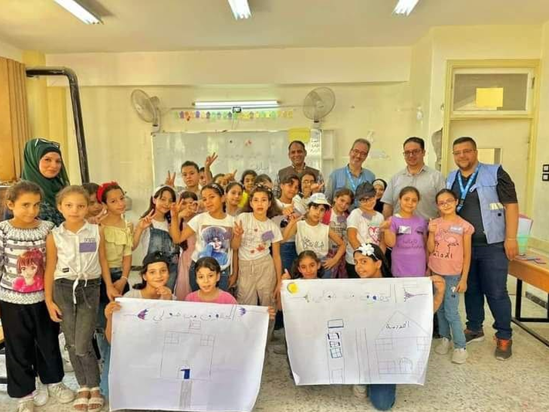 الأونروا تتفقد ناديها الصيفي في مخيم اليرموك