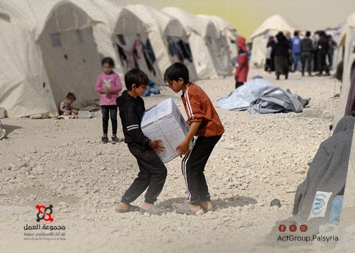 شمال سورية. معايير منظمة جول تحرم آلاف النازحين الفلسطينيين من المساعدات