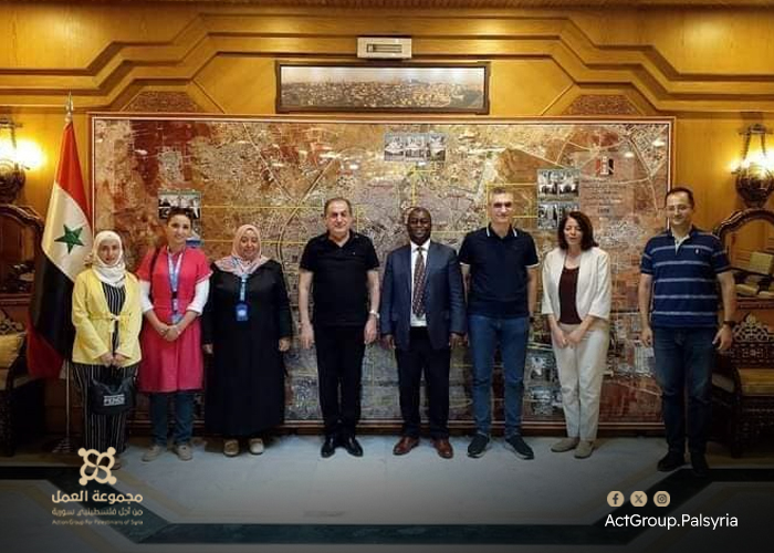 أمانيا يبحث مع محافظ حلب سبل التعاون المشترك لتحسين خدمات المخيّمات الفلسطينية