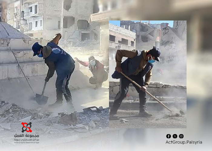 جنوب دمشق. حملة تطوعية لتنظيف وتأهيل دوار فلسطين