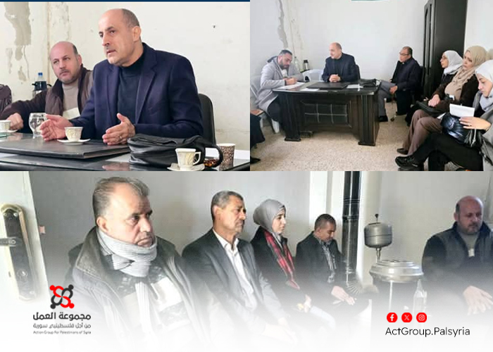 وفد من هيئة اللاجئين يبحث القضايا الخدمية في مخيم الحسينية