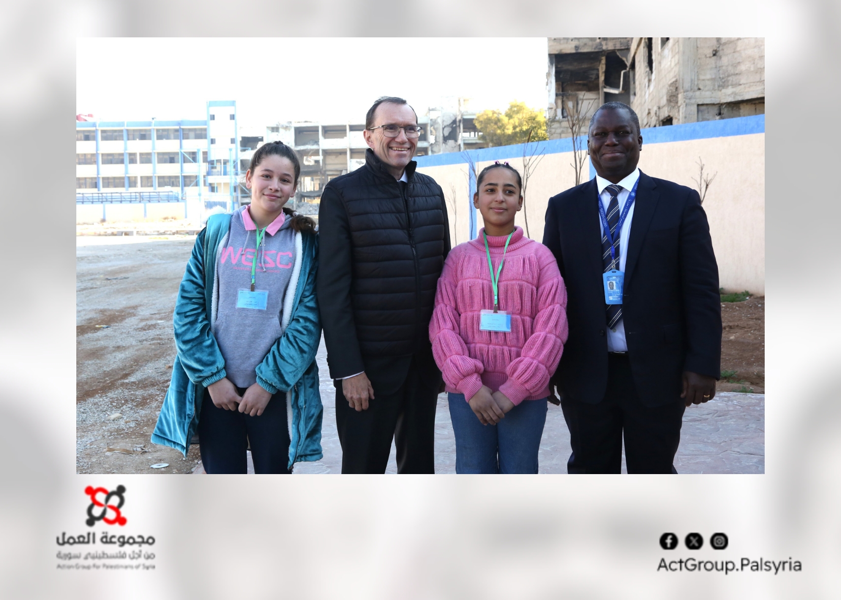 وزير الخارجية النرويجي يزور مخيم اليرموك جنوب دمشق