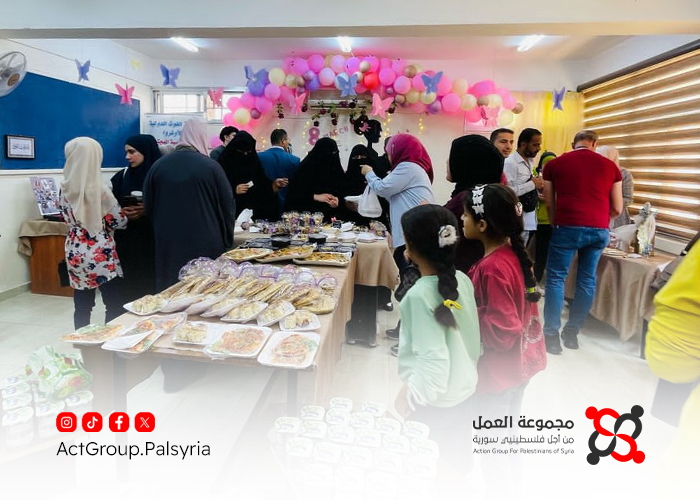 مركز مجتمعي في مخيم درعا ينظم بازاراً لدعم النساء صاحبات المهارات المهنية