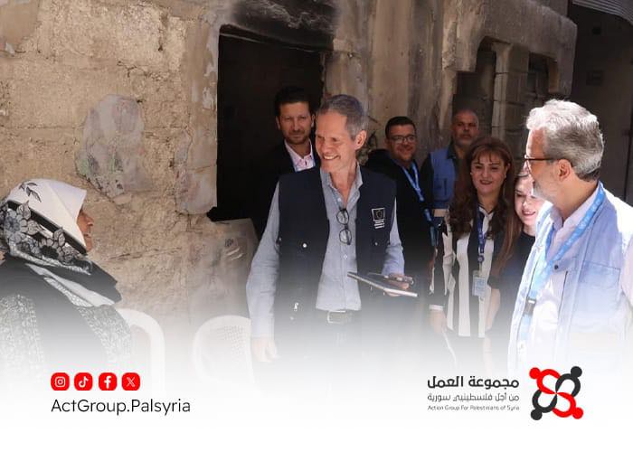 وفد أوروبي يطلع على أوضاع الأهالي في مخيم اليرموك