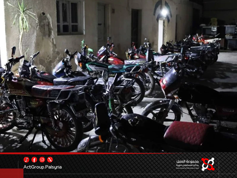 الدراجات النارية. مصدر قلق لأهالي مخيم خان دنون