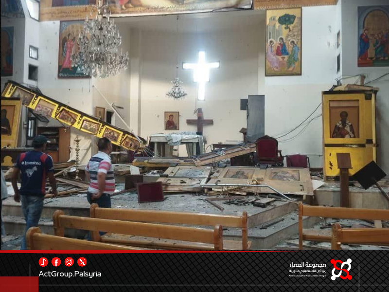 انتشار أمني مكثف في محيط مخيم جرمانا عقب انفجار كنيسة في دويلعة