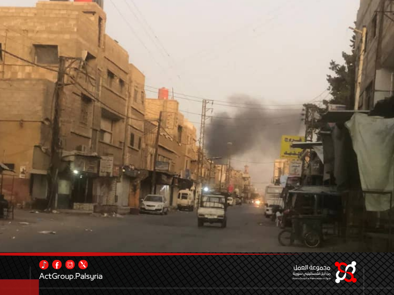 أدخنة المصانع تخنق مخيم سبينة