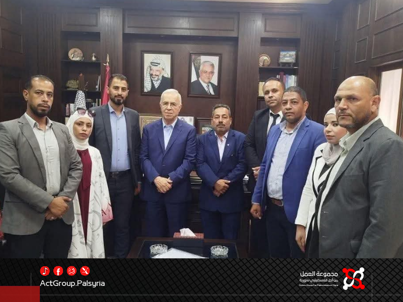 مخيم سبينة. رابطة المحامين توضح أهداف زيارة السفارة الفلسطينية بدمشق