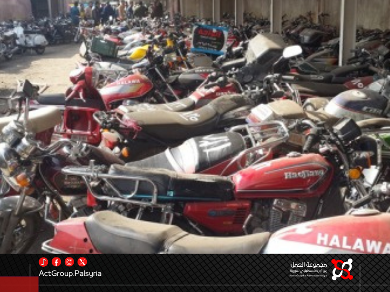 مخيم خان الشيح. حملة أمنية لضبط مخالفات السير والدراجات النارية