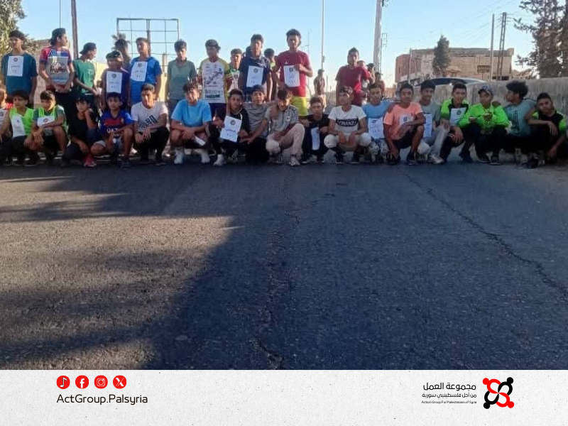 مخيم خان الشيح. سباق جري لتعزيز الأنشطة الرياضية بين الشباب