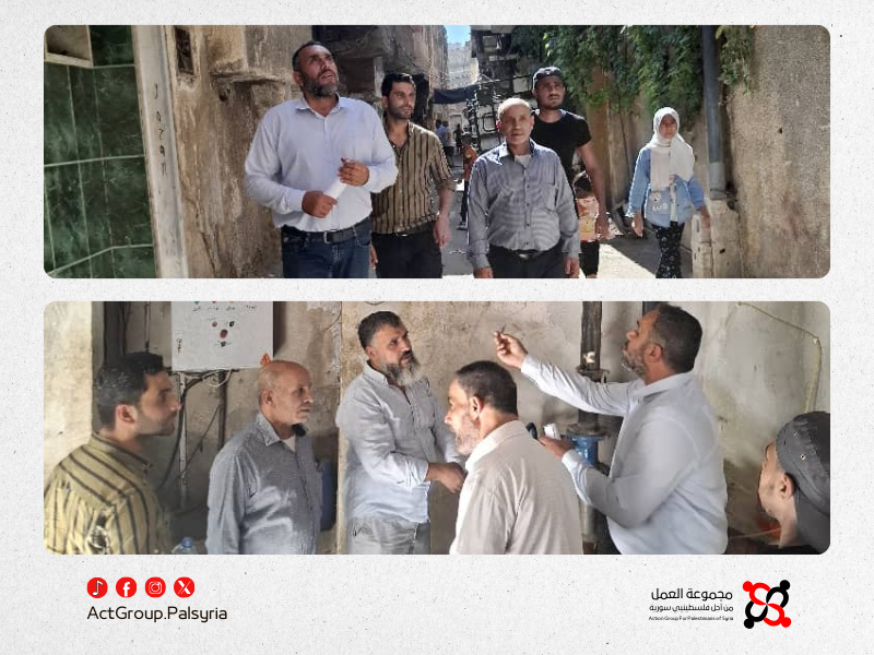 مدير دائرة دمشق في هيئة اللاجئين يزور مخيم جرمانا ويبحث احتياجاته الخدمية