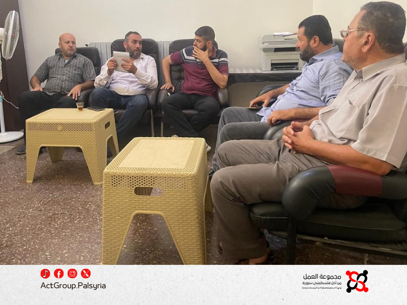 زيارة ميدانية إلى مخيم اليرموك لبحث الأوضاع الخدمية والمعيشية