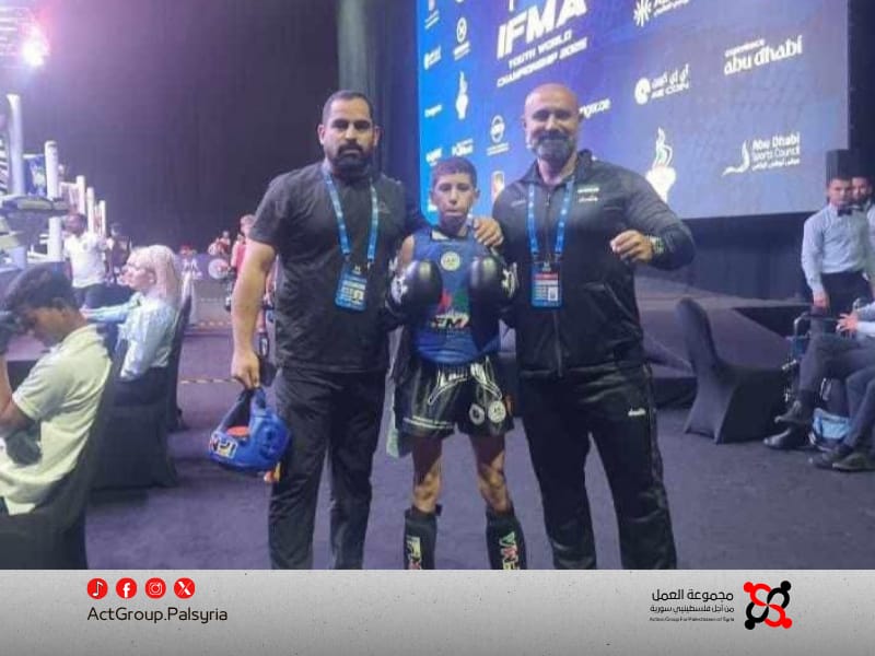 الإمارات. لاعب فلسطيني يمثل سوريا في بطولة المواي تاي 