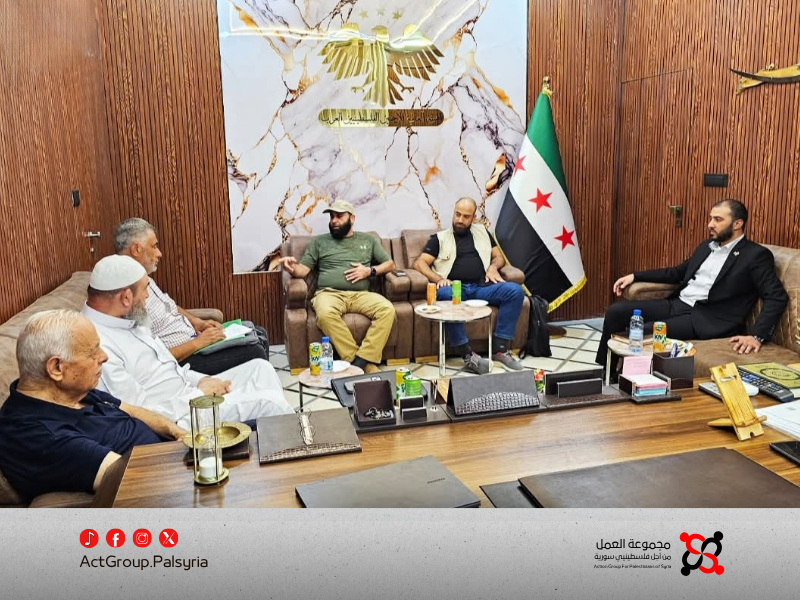 الهيئة العامة للاجئين الفلسطينيين تبحث سبل تحسين أوضاع مخيمات شمال سوريا