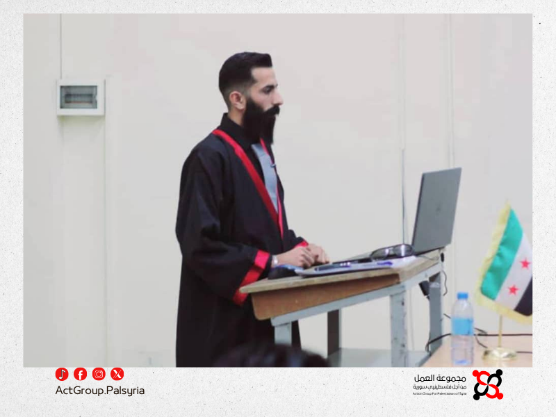 باحث فلسطيني ينال درجة الماجستير بامتياز في جامعة دمشق