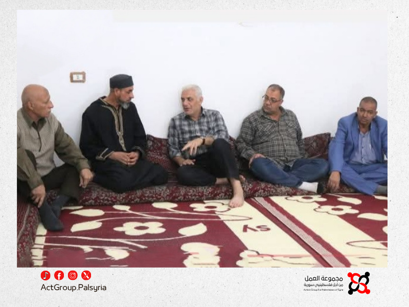 مخيم الحسينية. زيارات ميدانية للجنة التنمية المجتمعية للاطمئنان على الأهالي