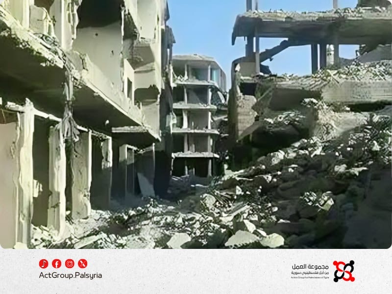 مخيم اليرموك. خطة لرفع ركام "حي 8 آذار" بتمويل أممي