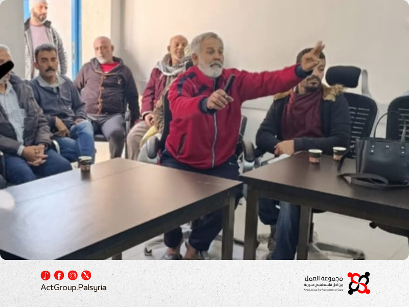 مخيم حندرات.. اجتماع مع الأونروا يناقش ترميم 80 منزلاً وتأهيل المرافق