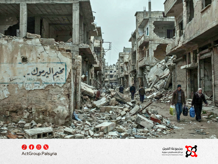 واقـع إعـادة الإعمار فـي المخيمـات الفلسـطينية بعــد سـقوط الـنظام